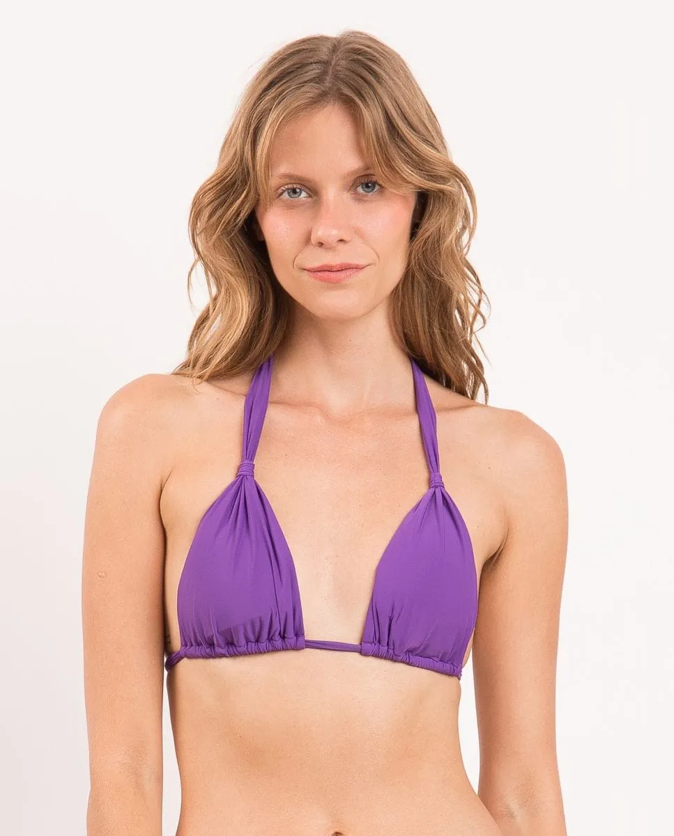 Однотонный лиф бикини с вырезом халтер и набивкой Río de Sol, фиолетовый
Однотонный лиф бикини с вырезом халтер и набивкой Río de Sol, фиолетовый
