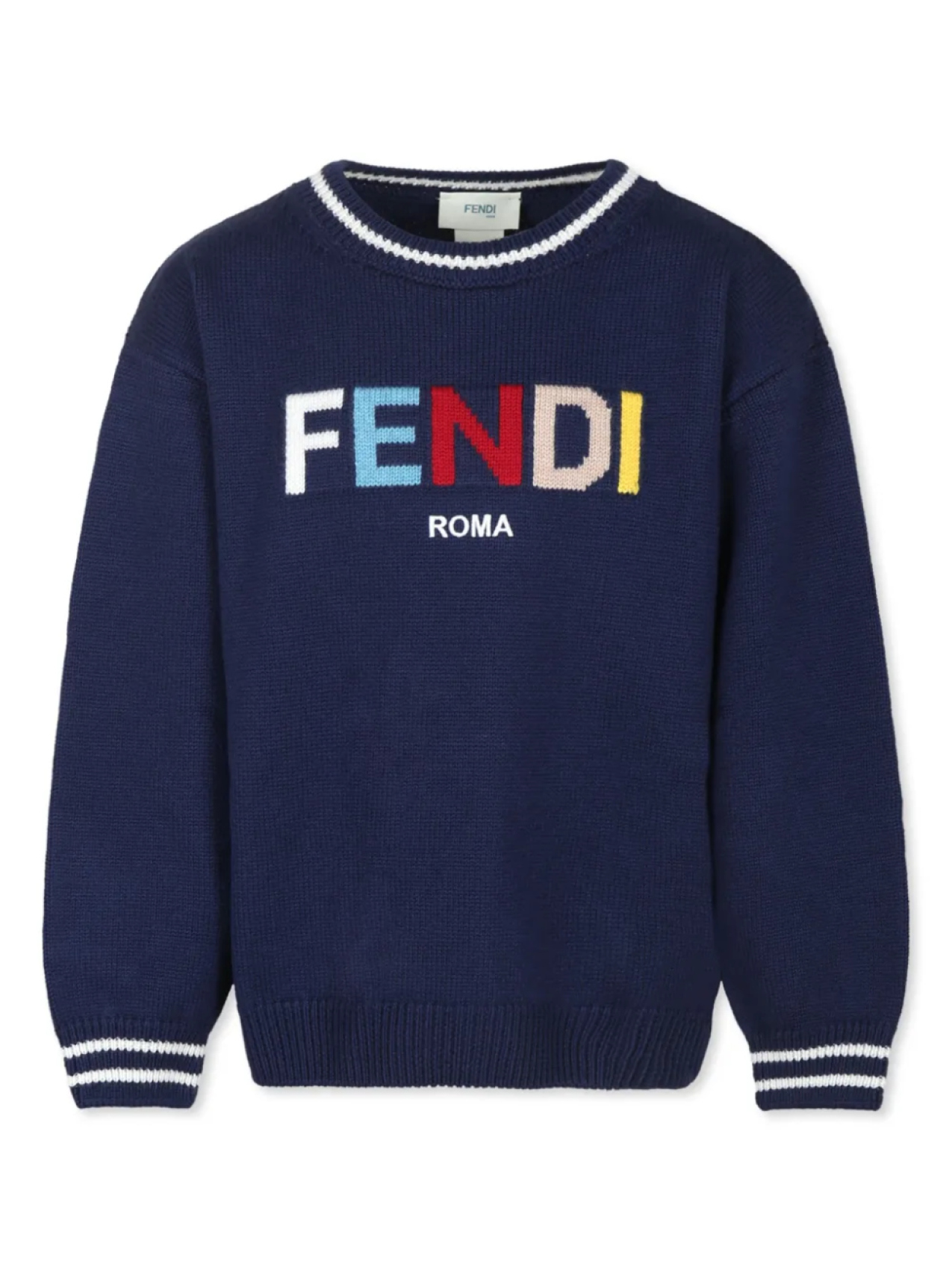 Fendi Kids свитер с вышитым логотипом, синий
Fendi Kids свитер с вышитым логотипом, синий