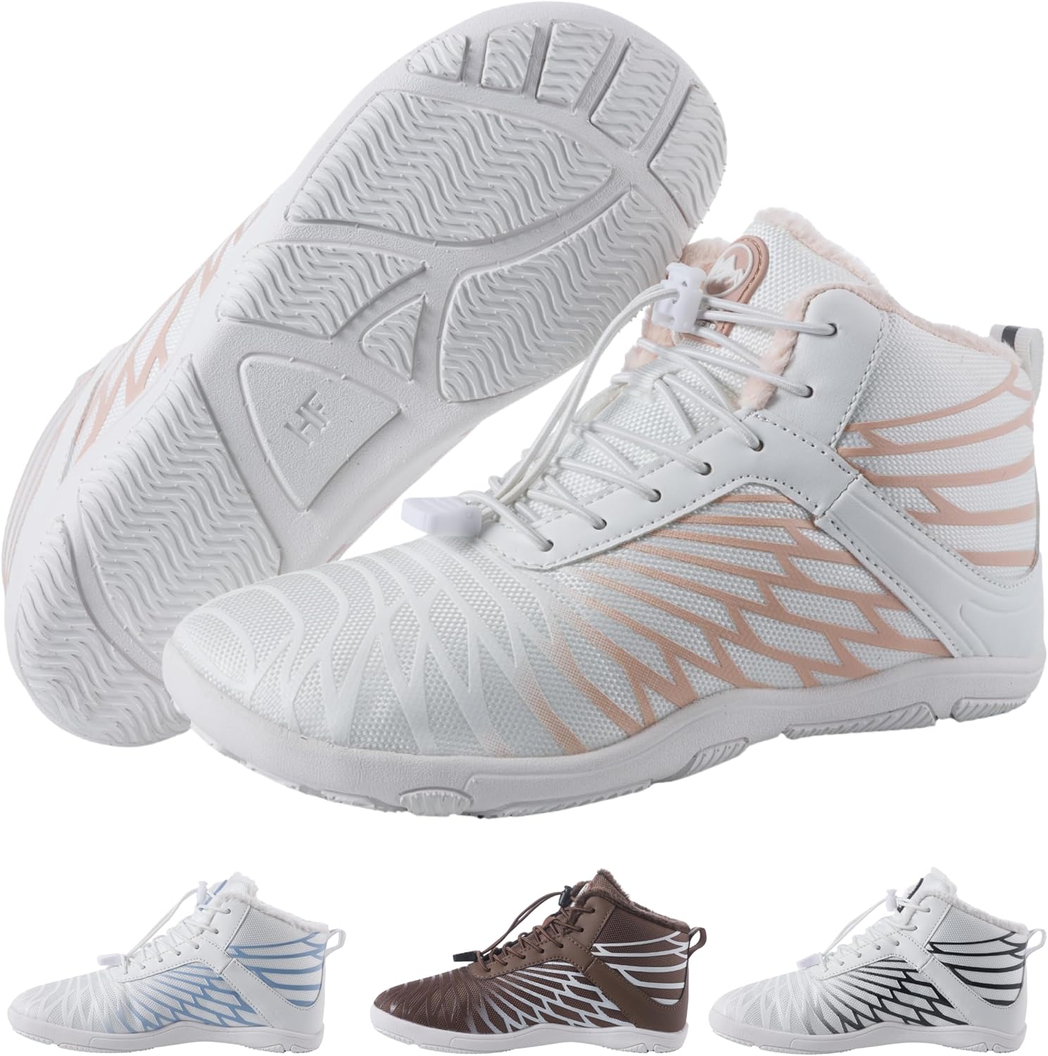 Зимние ботинки для походов Hike Footwear HF Barefoot - Эргономичные поддерживающие зимние ботинки для походов, подошва с нулевым перепадом, широкая носочная часть, инновационный дизайн, унисекс, белый/розовый
Зимние ботинки для походов Hike Footwear HF Barefoot - Эргономичные поддерживающие зимние ботинки для походов, подошва с нулевым перепадом, широкая носочная часть, инновационный дизайн, унисекс, белый/розовый