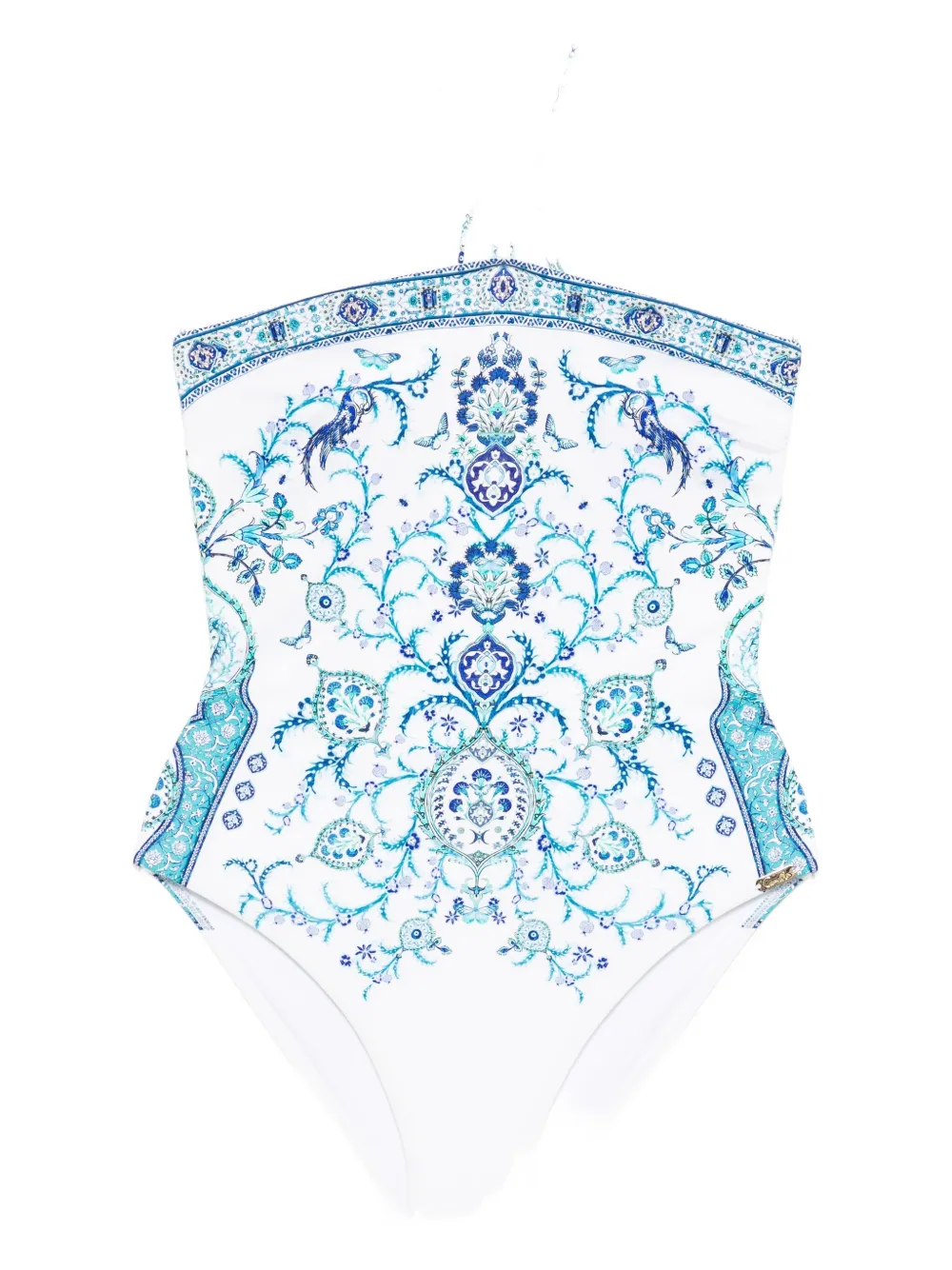 Купальник с бретелькой через шею и принтом пейсли Camilla, белый
Купальник с бретелькой через шею и принтом пейсли Camilla, белый