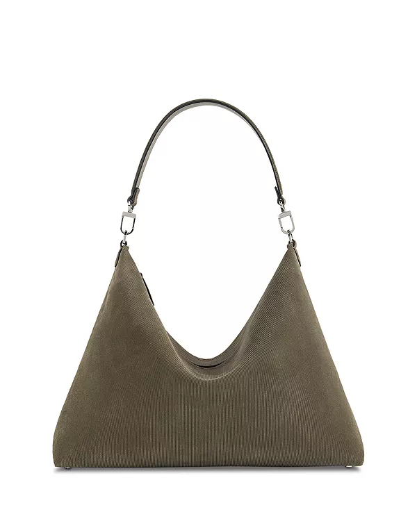 Средняя сумка через плечо из замши с косым скосом Toteme, зеленый
Средняя сумка через плечо из замши с косым скосом Toteme, зеленый