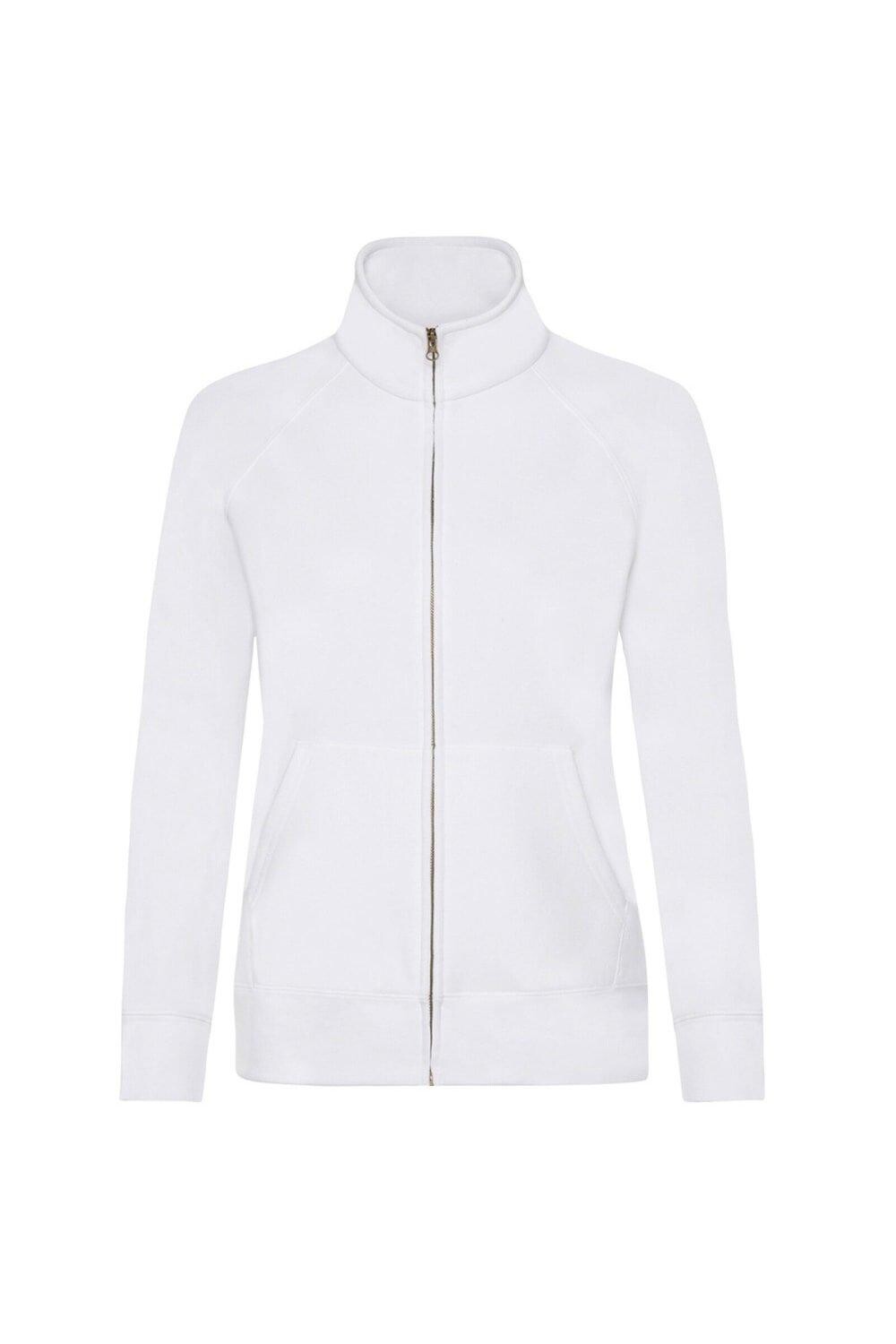 Флисовая куртка-толстовка Lady-Fit Fruit of the Loom, белый 
Флисовая куртка-толстовка Lady-Fit Fruit of the Loom, белый