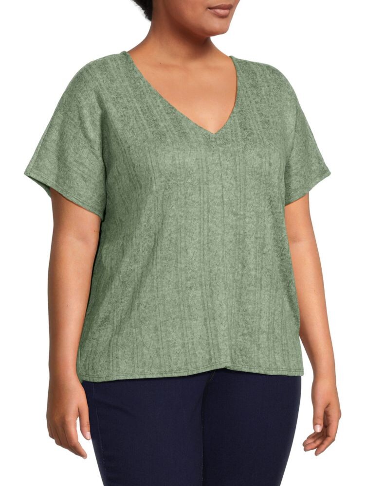 Плюс вязанная футболка с V-образным вырезом Bluegrey, цвет Olive
Плюс вязанная футболка с V-образным вырезом Bluegrey, цвет Olive