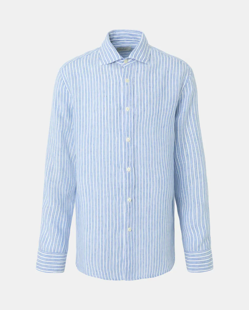 Мужская полосатая льняная рубашка Emidio Tucci, синий
Мужская полосатая льняная рубашка Emidio Tucci, синий