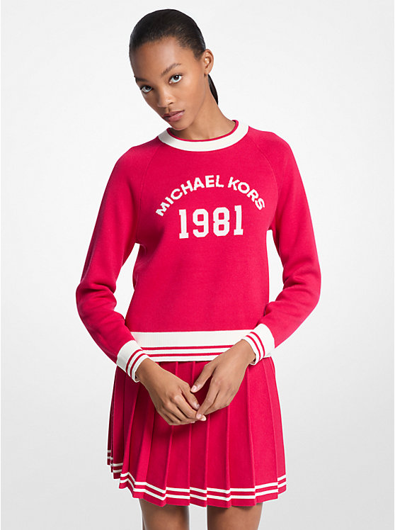 Свитер из хлопковой смеси с логотипом Michael Kors, красный
Свитер из хлопковой смеси с логотипом Michael Kors, красный