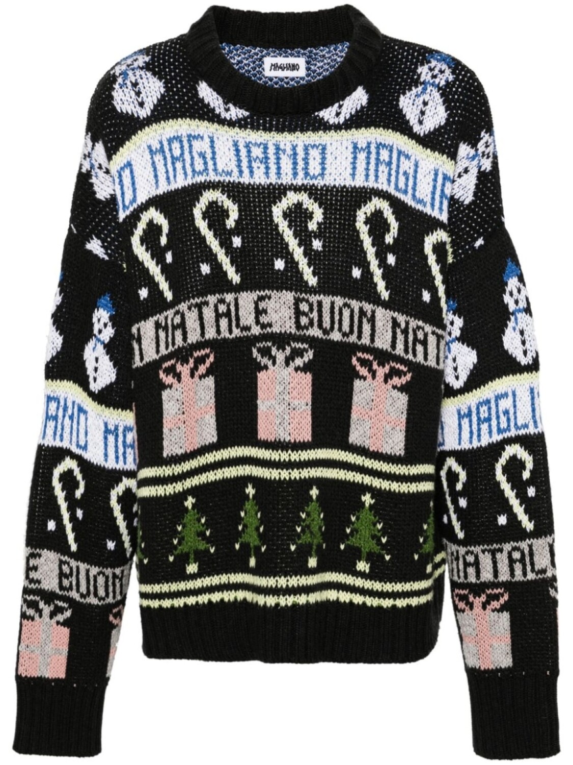 Жаккардовый джемпер с круглым вырезом Magliano, черный
Жаккардовый джемпер с круглым вырезом Magliano, черный