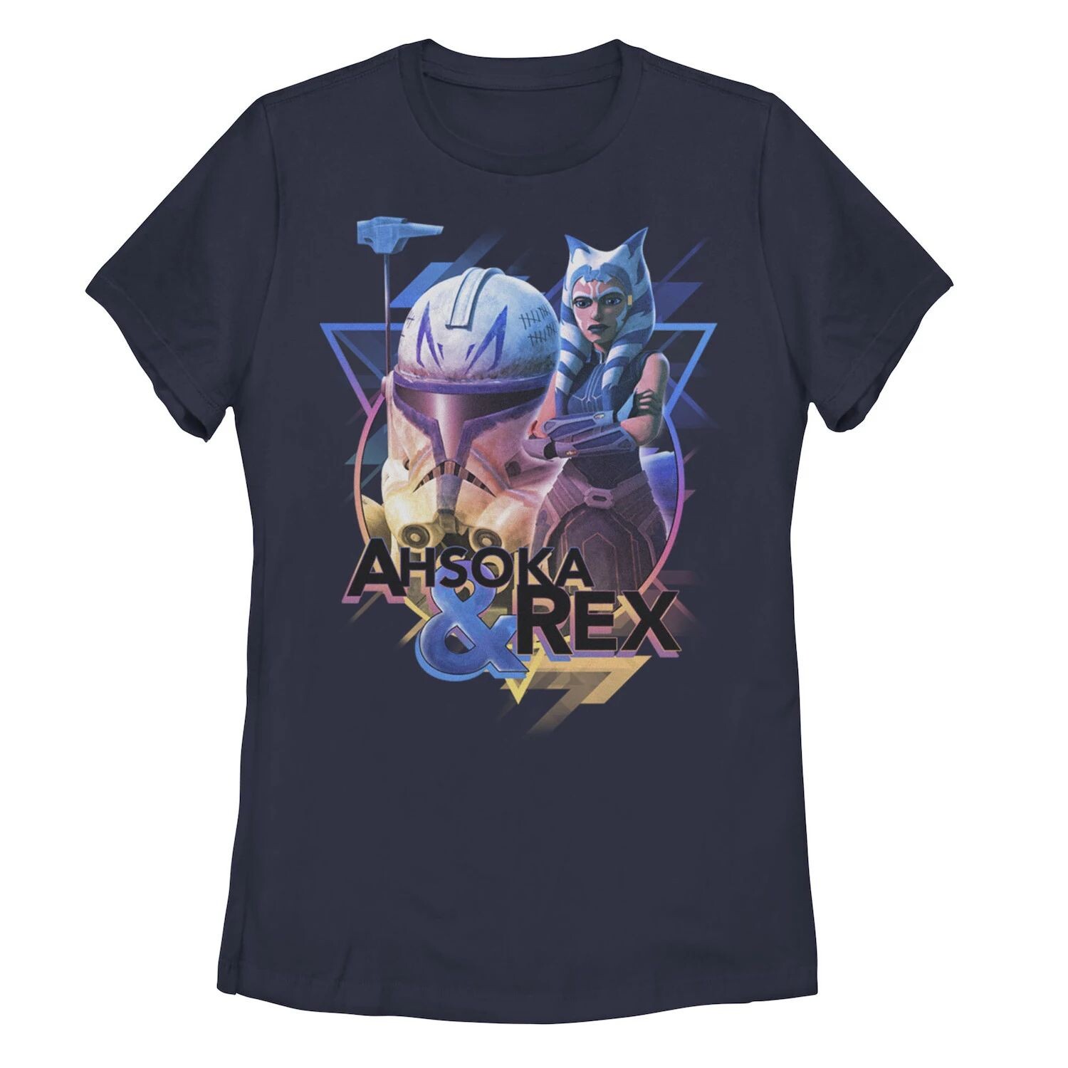 Детская футболка с треугольным портретом и изображением Асоки и Рекса «Звездные войны, Войны клонов» Licensed Character, темно-синий
Детская футболка с треугольным портретом и изображением Асоки и Рекса «Звездные войны, Войны клонов» Licensed Character, темно-синий