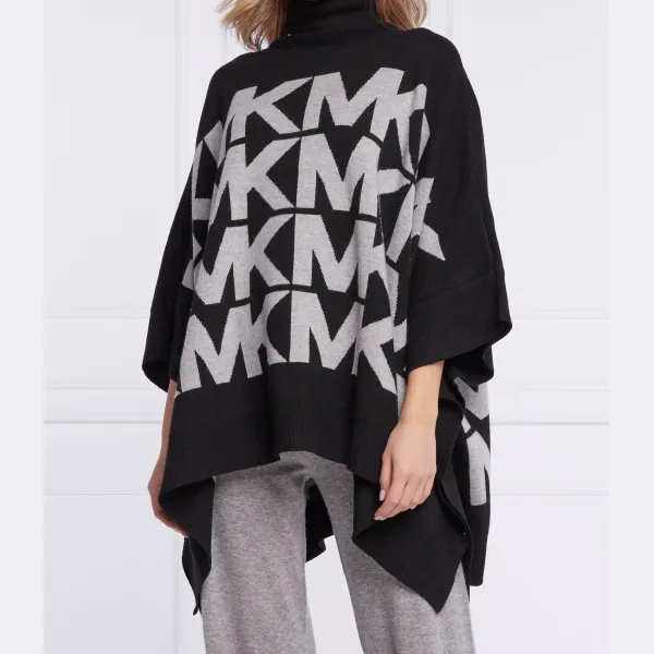 Пончо оверсайз с добавлением шерсти и кашемира Michael Kors, черный
Пончо оверсайз с добавлением шерсти и кашемира Michael Kors, черный