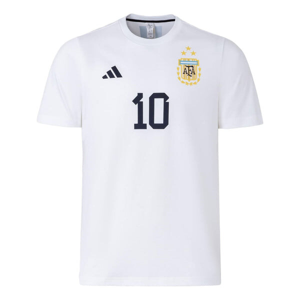 Футболка с именем и номером Месси Adidas, белый 
Футболка с именем и номером Месси Adidas, белый