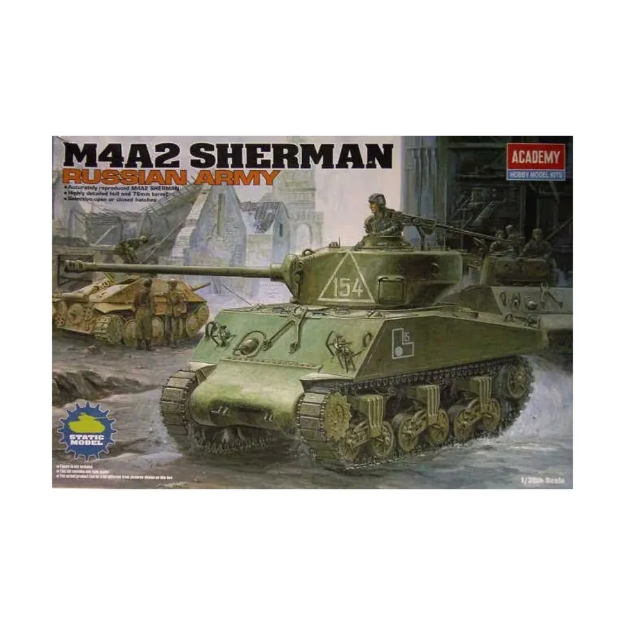 М4А2 Шерман - Российская Армия, WWII Model Kit (1:35) (Academy Hobby)
М4А2 Шерман - Российская Армия, WWII Model Kit (1:35) (Academy Hobby)