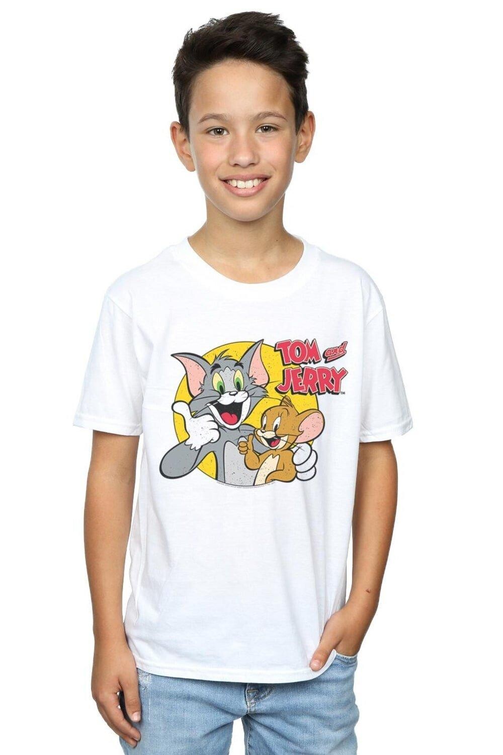 Футболка «Палец вверх» Tom & Jerry, белый 
Футболка «Палец вверх» Tom & Jerry, белый