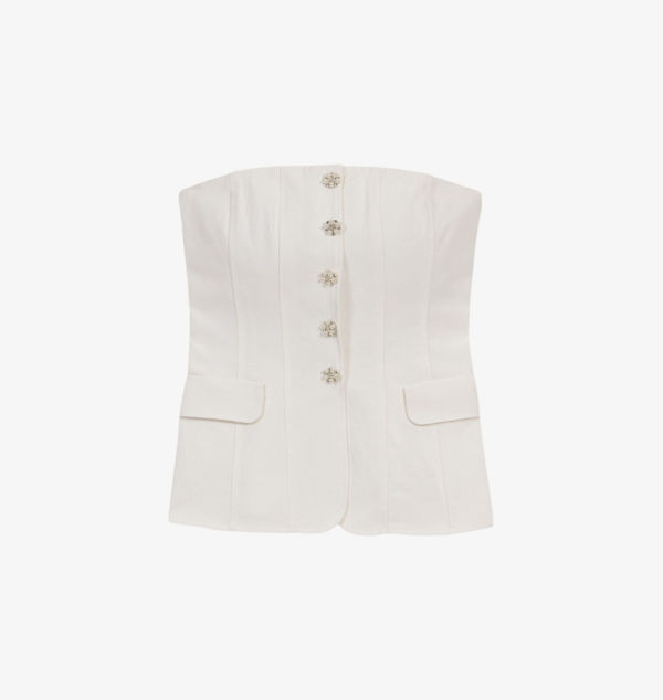 Топ из ткани без бретелек с застежкой на пуговицы спереди Maje, цвет blanc
Топ из ткани без бретелек с застежкой на пуговицы спереди Maje, цвет blanc