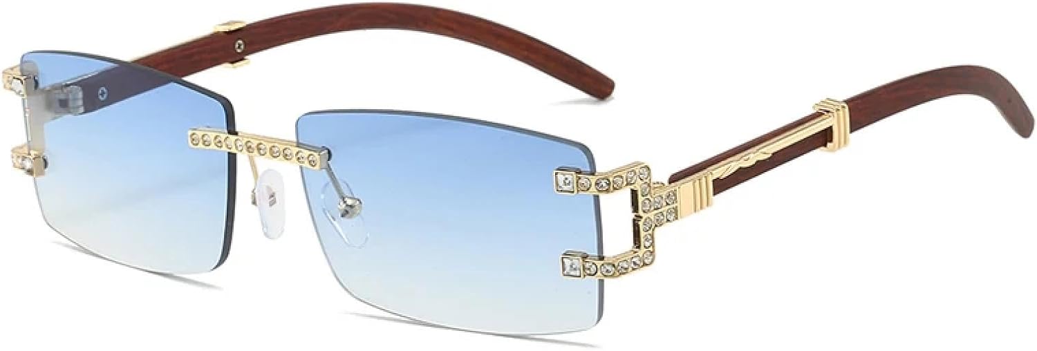 Прямоугольные солнцезащитные очки в стиле панк с бриллиантами для женщин, роскошные без оправы со стразами для мужчин, защита от УФ-излучения UV400 TVTBBVV, Gold-gradientblue
Прямоугольные солнцезащитные очки в стиле панк с бриллиантами для женщин, роскошные без оправы со стразами для мужчин, защита от УФ-излучения UV400 TVTBBVV, Gold-gradientblue