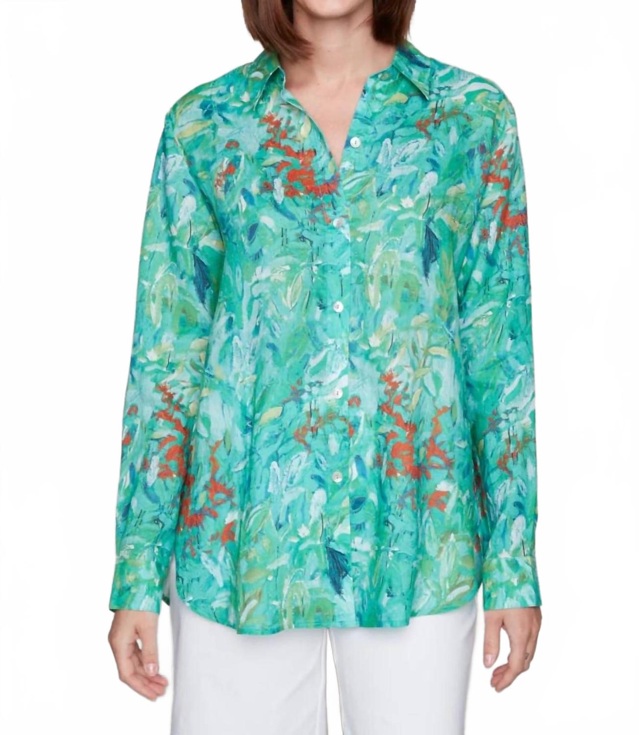 Блузка «Цветущие крокосмии» зеленого цвета Claire Desjardins, зеленый
Блузка «Цветущие крокосмии» зеленого цвета Claire Desjardins, зеленый