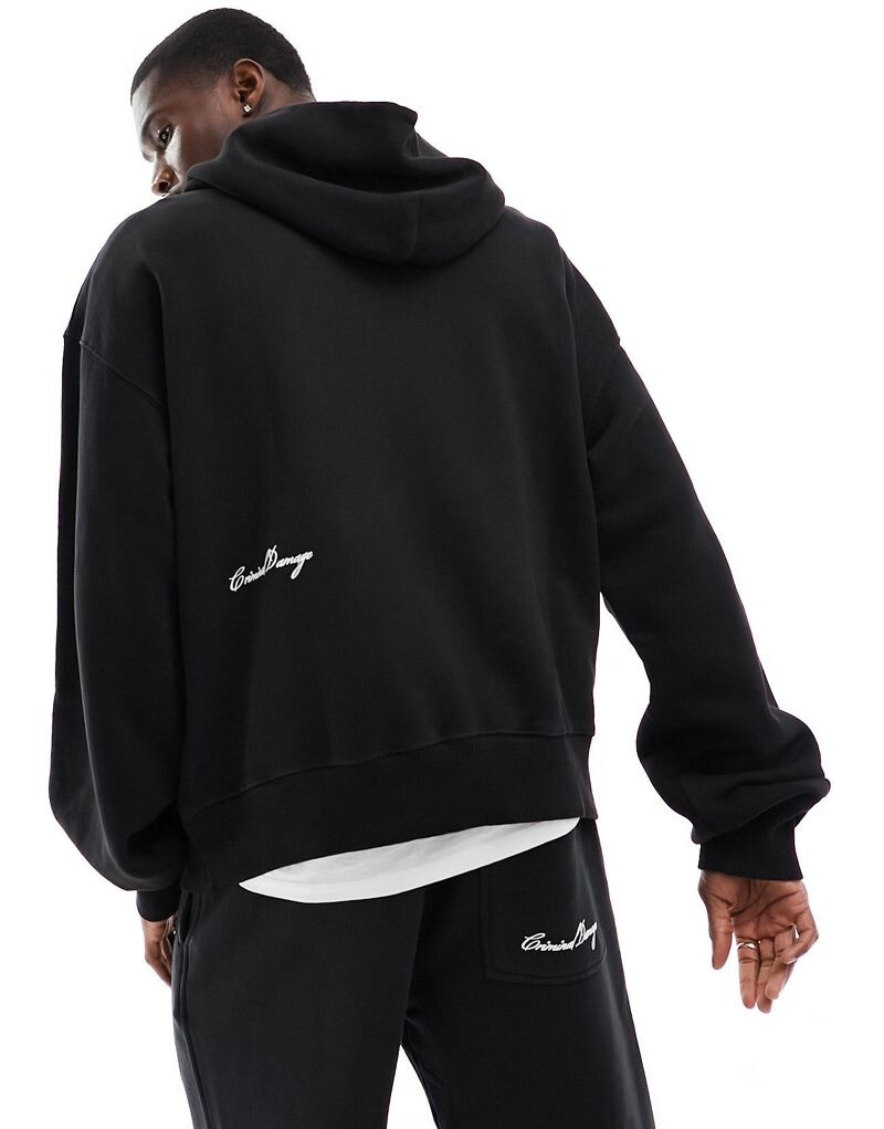 Худи свободного кроя с капюшоном в винтажном черном цвете Crimein Damage Criminal Damage
Худи свободного кроя с капюшоном в винтажном черном цвете Crimein Damage Criminal Damage