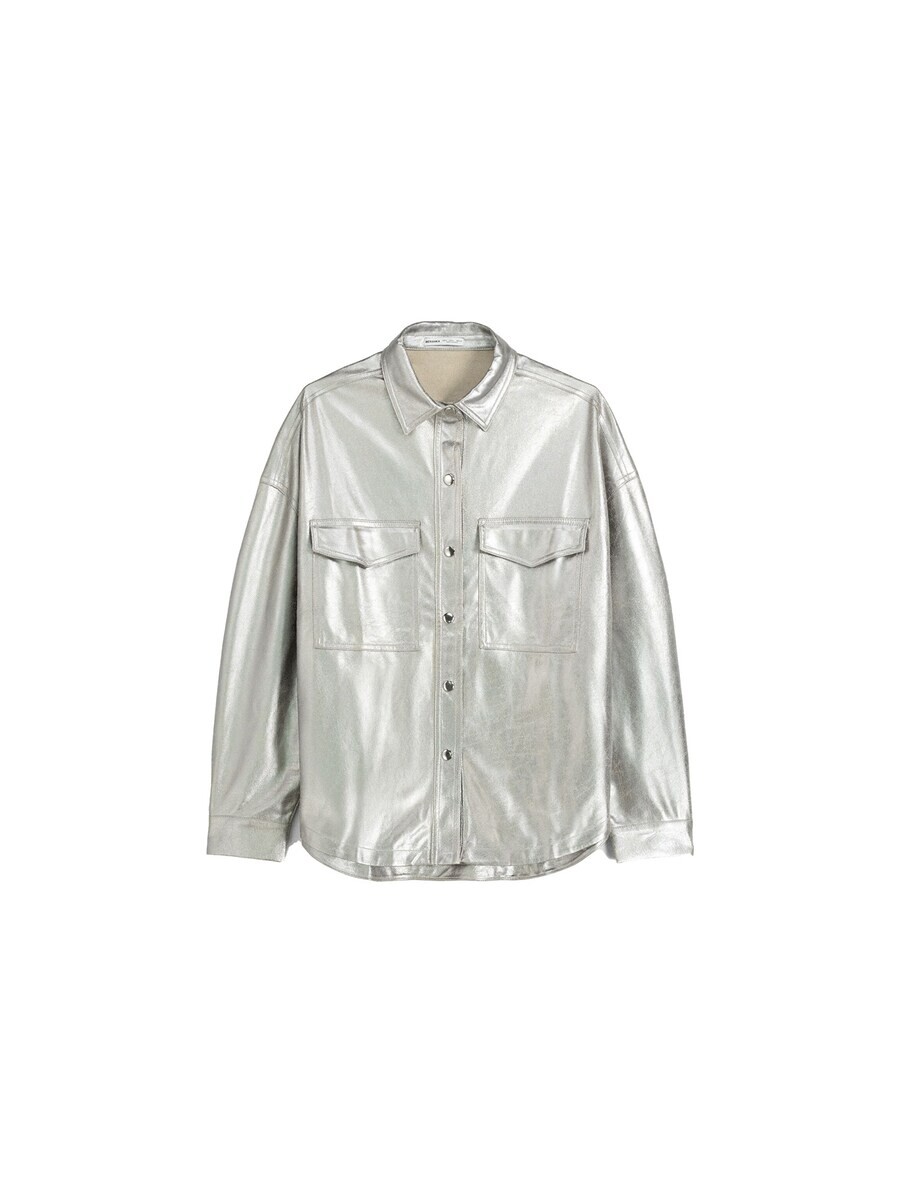 Блуза Bershka Blouse, серебряный
Блуза Bershka Blouse, серебряный