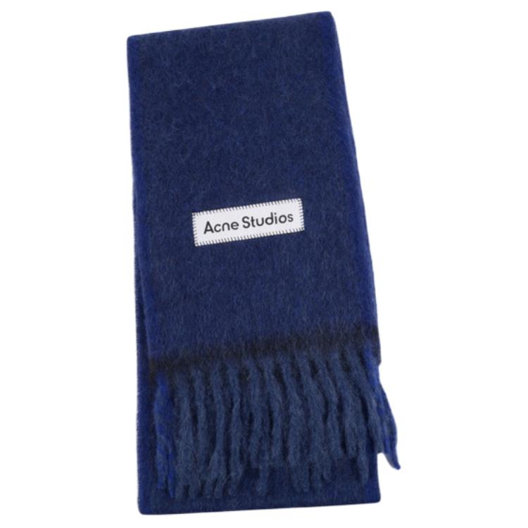 Шарф с нашивкой и бахромой Acne Studios, marine синий
Шарф с нашивкой и бахромой Acne Studios, marine синий