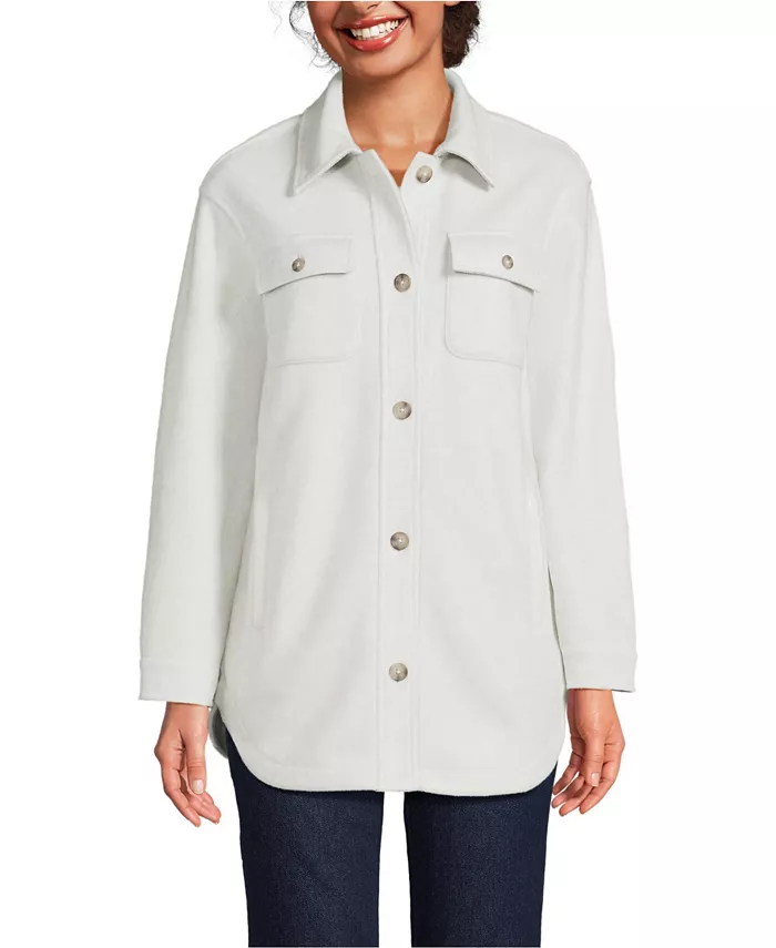 Женская куртка-рубашка из флиса Petite Luxe Lands' End, серый
Женская куртка-рубашка из флиса Petite Luxe Lands' End, серый