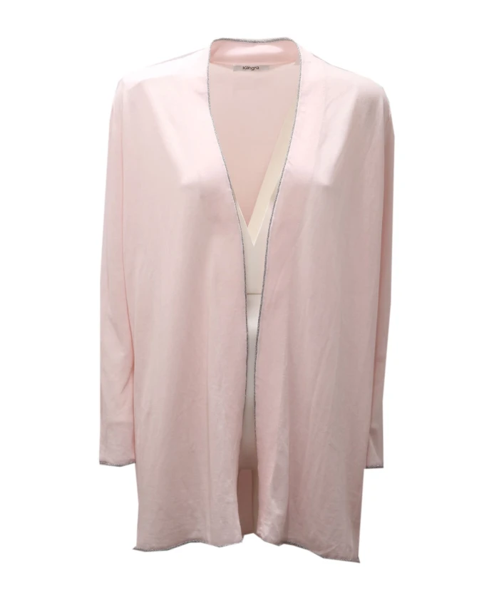 Длинный хлопковый вязаный свитер с люрексом Kangra, розовый
Длинный хлопковый вязаный свитер с люрексом Kangra, розовый