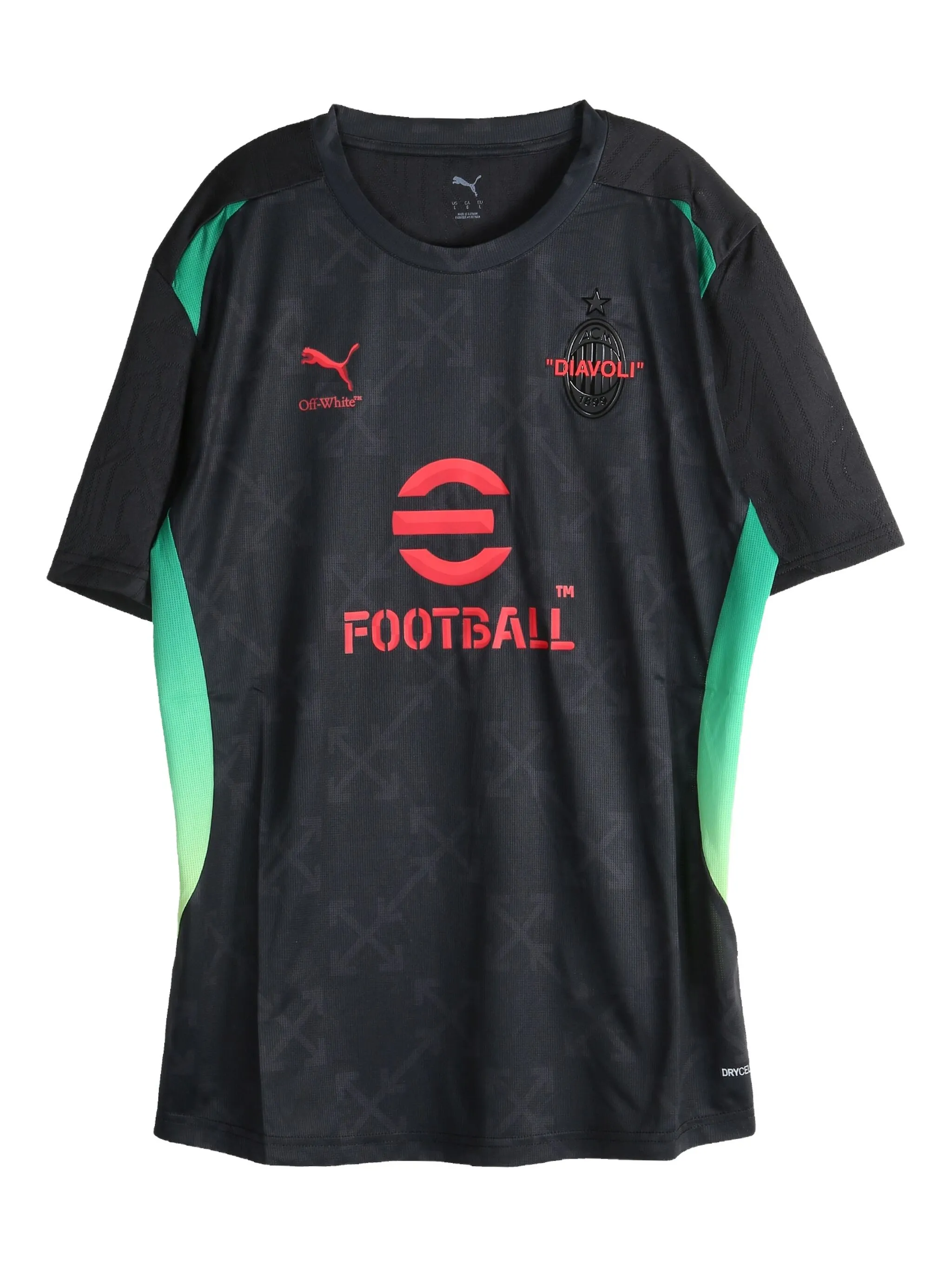 Футболка Ac Milan x Off-White Pre-Match Puma, черный
Футболка Ac Milan x Off-White Pre-Match Puma, черный