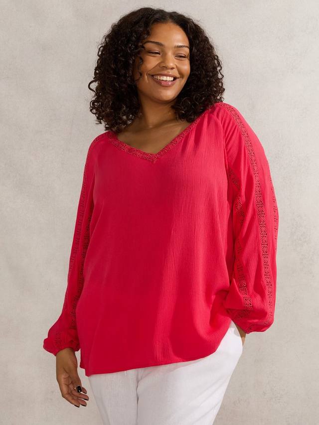 Блузка с кринкл-эффектом и крючком Curve Live Unlimited, Pink
Блузка с кринкл-эффектом и крючком Curve Live Unlimited, Pink