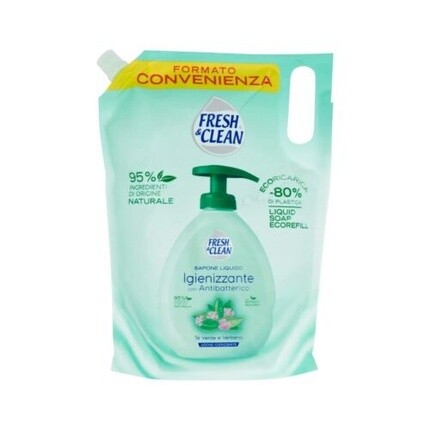 Дезинфицирующее жидкое мыло Fresh & Clean с зеленым чаем и вербеной, 1 л
Дезинфицирующее жидкое мыло Fresh & Clean с зеленым чаем и вербеной, 1 л