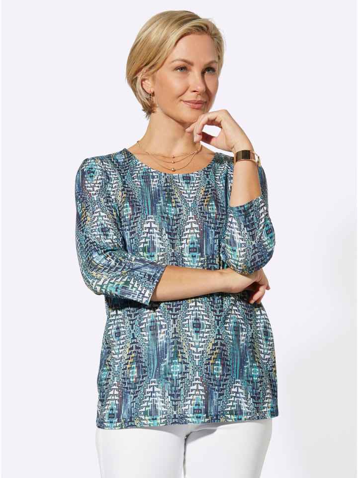 Рубашка с круглым вырезом с принтом королевского синего цвета WITT WEIDEN
Рубашка с круглым вырезом с принтом королевского синего цвета WITT WEIDEN