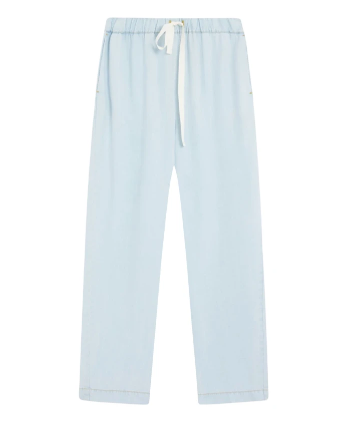 Брюки-«Бутерброды» из шамбре с эластичным поясом Semicouture, синий
Брюки-«Бутерброды» из шамбре с эластичным поясом Semicouture, синий