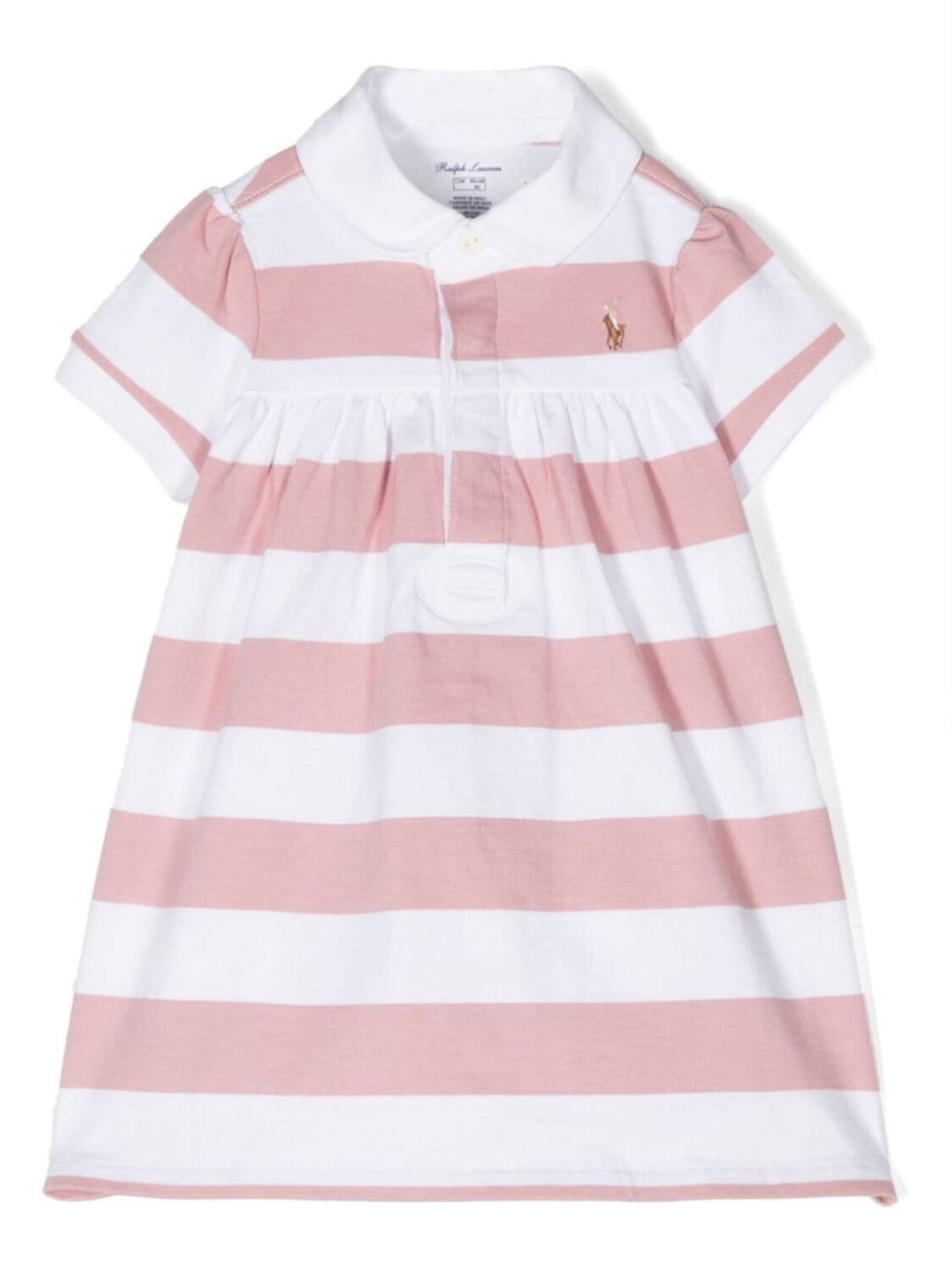 Ralph Lauren полосатое платье с воротником поло и блумерами, розовый
Ralph Lauren полосатое платье с воротником поло и блумерами, розовый