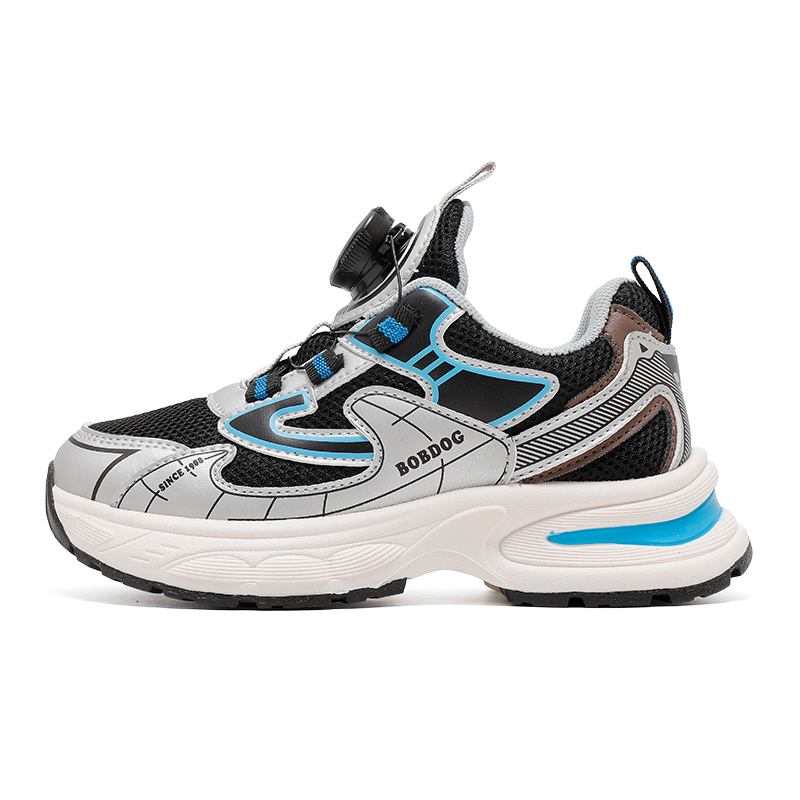 Нескользящая износостойкая детская обувь для повседневной жизни BOBDOG, черный/серебряный
Нескользящая износостойкая детская обувь для повседневной жизни BOBDOG, черный/серебряный