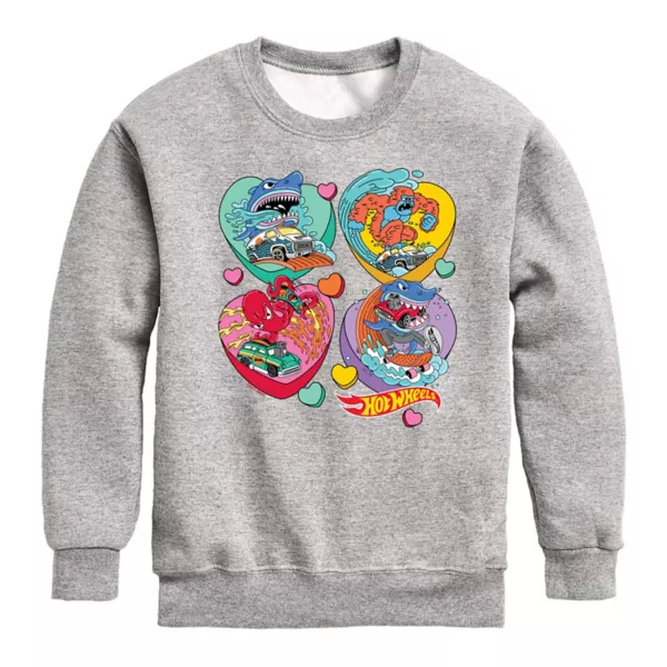 Флисовая толстовка с изображением монстр-сердец для мальчиков 8-20 лет Hot Wheels, серый
Флисовая толстовка с изображением монстр-сердец для мальчиков 8-20 лет Hot Wheels, серый