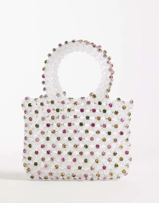 Разноцветная сумка-саквояж с бисером River Island
Разноцветная сумка-саквояж с бисером River Island