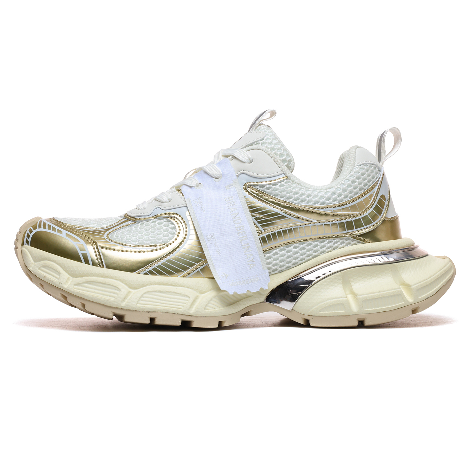 BEILIANYA Амортизирующие противоскользящие износостойкие облегченные массивные кроссовки на платформе унисекс серебро золото, цвет Silver Gold
BEILIANYA Амортизирующие противоскользящие износостойкие облегченные массивные кроссовки на платформе унисекс серебро золото, цвет Silver Gold