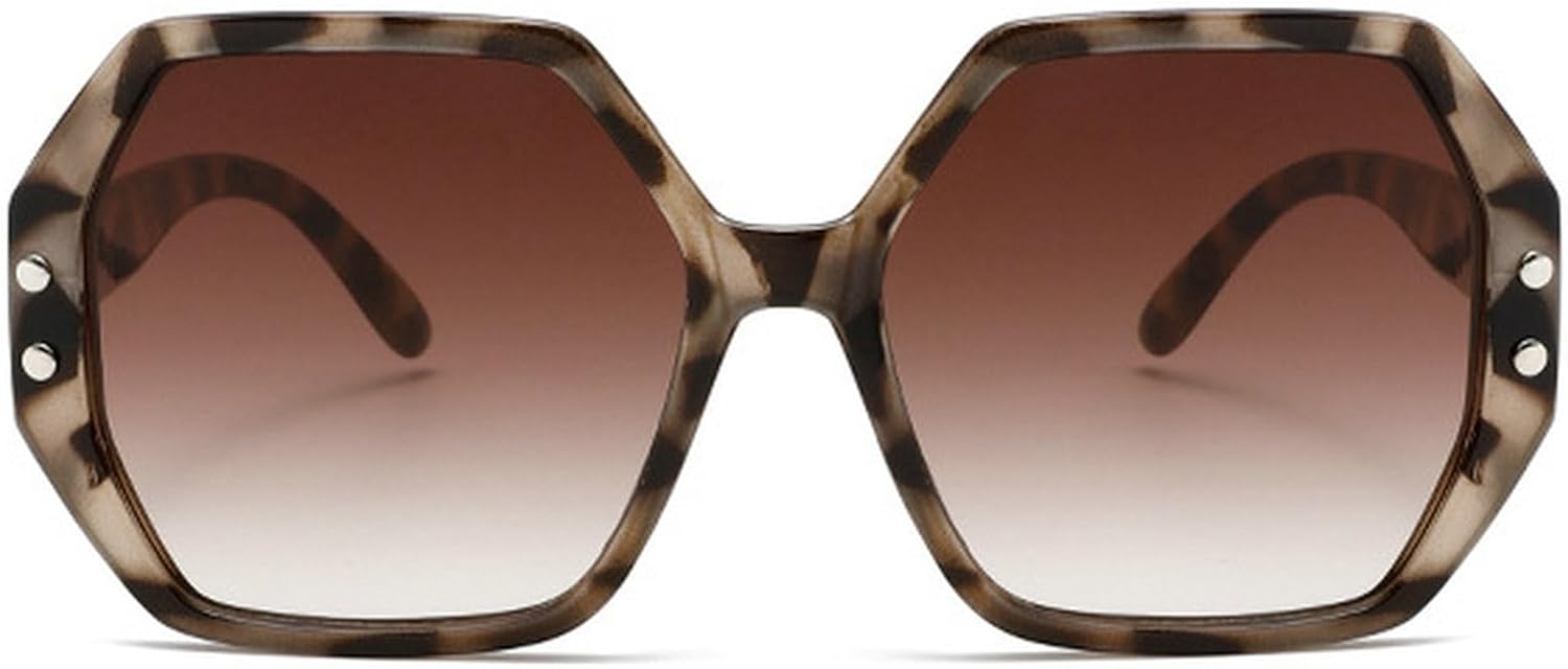 Солнцезащитные очки в стиле ретро: многоугольные квадратные, винтажные шестиугольные, с крупными заклепками, модные очки с защитой от УФ-излучения UV400 для женщин и мужчин mincl, Brown Leopard
Солнцезащитные очки в стиле ретро: многоугольные квадратные, винтажные шестиугольные, с крупными заклепками, модные очки с защитой от УФ-излучения UV400 для женщин и мужчин mincl, Brown Leopard