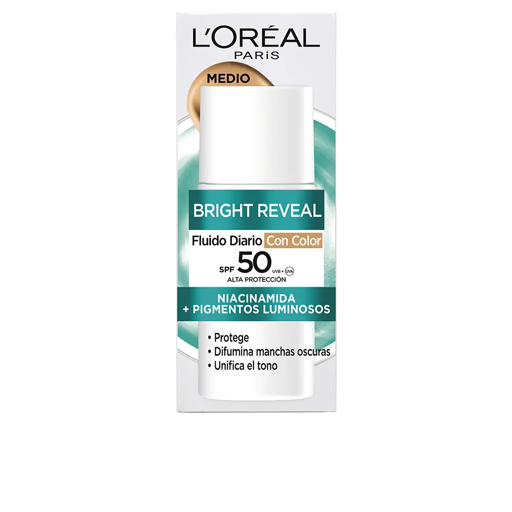 Солнцезащитный крем Bright reveal niacinamida fluido diario spf50 L'Oréal París, цвет medio, 50 мл.
Солнцезащитный крем Bright reveal niacinamida fluido diario spf50 L'Oréal París, цвет medio, 50 мл.