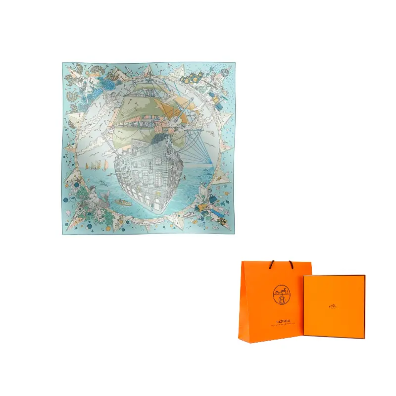 HERMES Шёлковый шарф, Blue
HERMES Шёлковый шарф, Blue