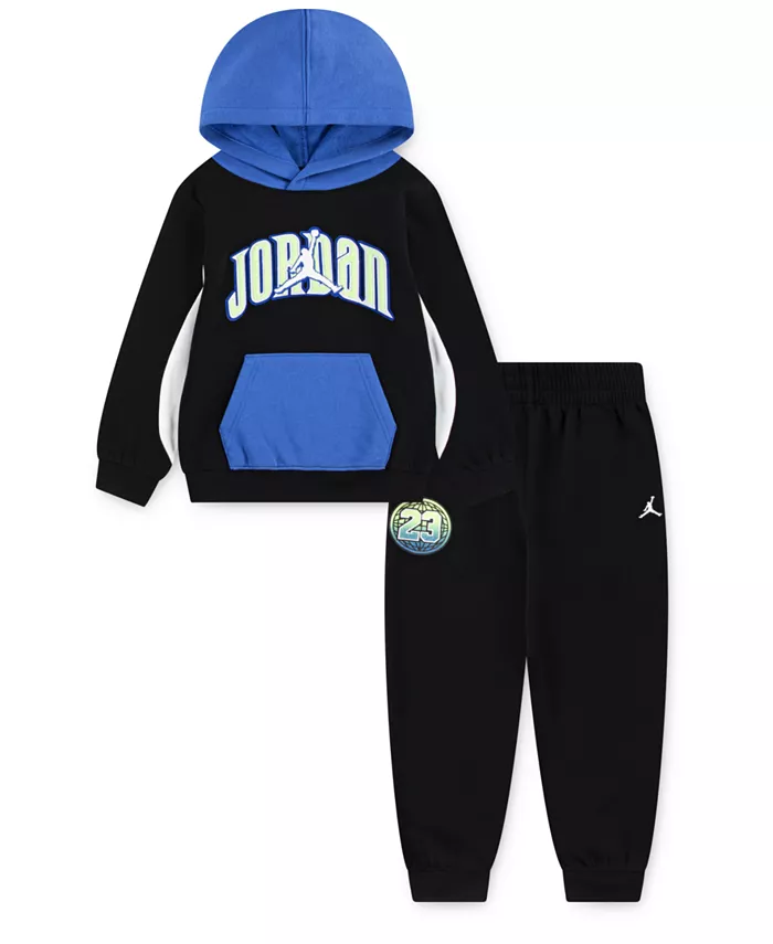 Детский комплект из 2 предметов: толстовка с капюшоном и брюки Gametime из флиса для мальчиков Jordan, черный
Детский комплект из 2 предметов: толстовка с капюшоном и брюки Gametime из флиса для мальчиков Jordan, черный