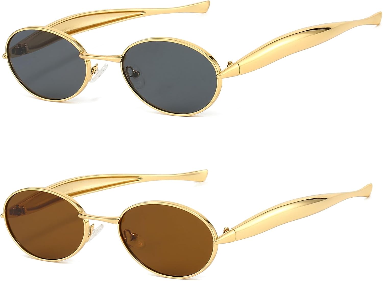 Ретро овальные солнцезащитные очки для женщин и мужчин в стиле 70-х, модные солнцезащитные очки-сардинки, золотистая металлическая оправа, защита от УФ-излучения UV400 SUNBSR, Z(grey+brown)
Ретро овальные солнцезащитные очки для женщин и мужчин в стиле 70-х, модные солнцезащитные очки-сардинки, золотистая металлическая оправа, защита от УФ-излучения UV400 SUNBSR, Z(grey+brown)
