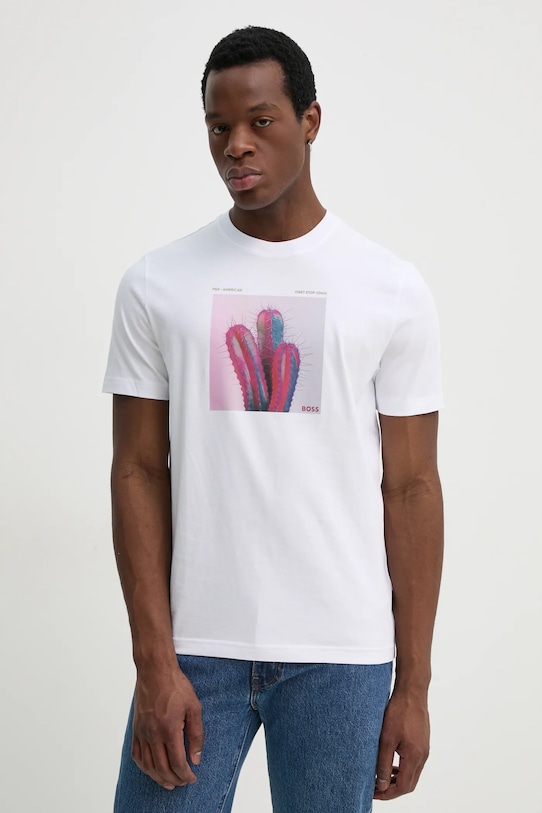 Хлопковая футболка Boss Orange, белый
Хлопковая футболка Boss Orange, белый