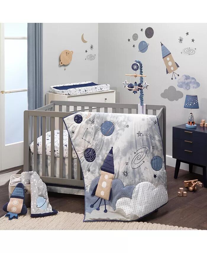 Комплект постельного белья для детской кроватки Sky Rocket из 5 предметов Blue Galaxy/Space Lambs & Ivy, синий
Комплект постельного белья для детской кроватки Sky Rocket из 5 предметов Blue Galaxy/Space Lambs & Ivy, синий