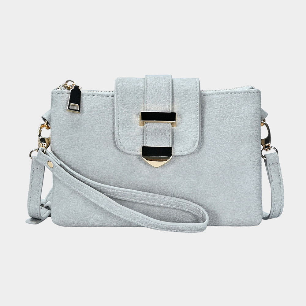 Сумка-клатч с пряжкой на ремне и острым носком / через плечо FASHNZFAB, серый
Сумка-клатч с пряжкой на ремне и острым носком / через плечо FASHNZFAB, серый