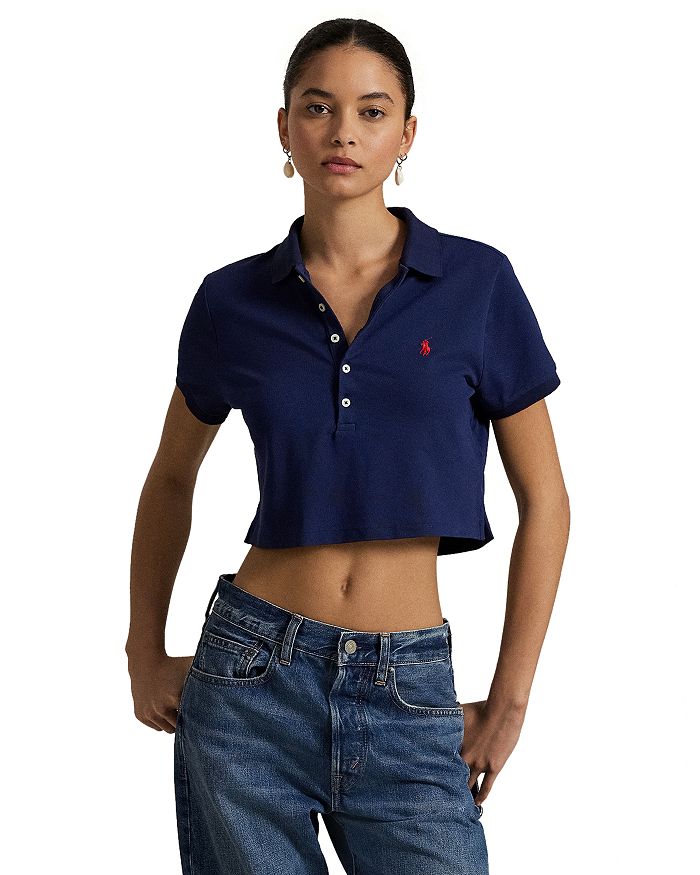 Поло Lauren Ralph Lauren укороченное из стрейч-пике Ralph Lauren, синий
Поло Lauren Ralph Lauren укороченное из стрейч-пике Ralph Lauren, синий