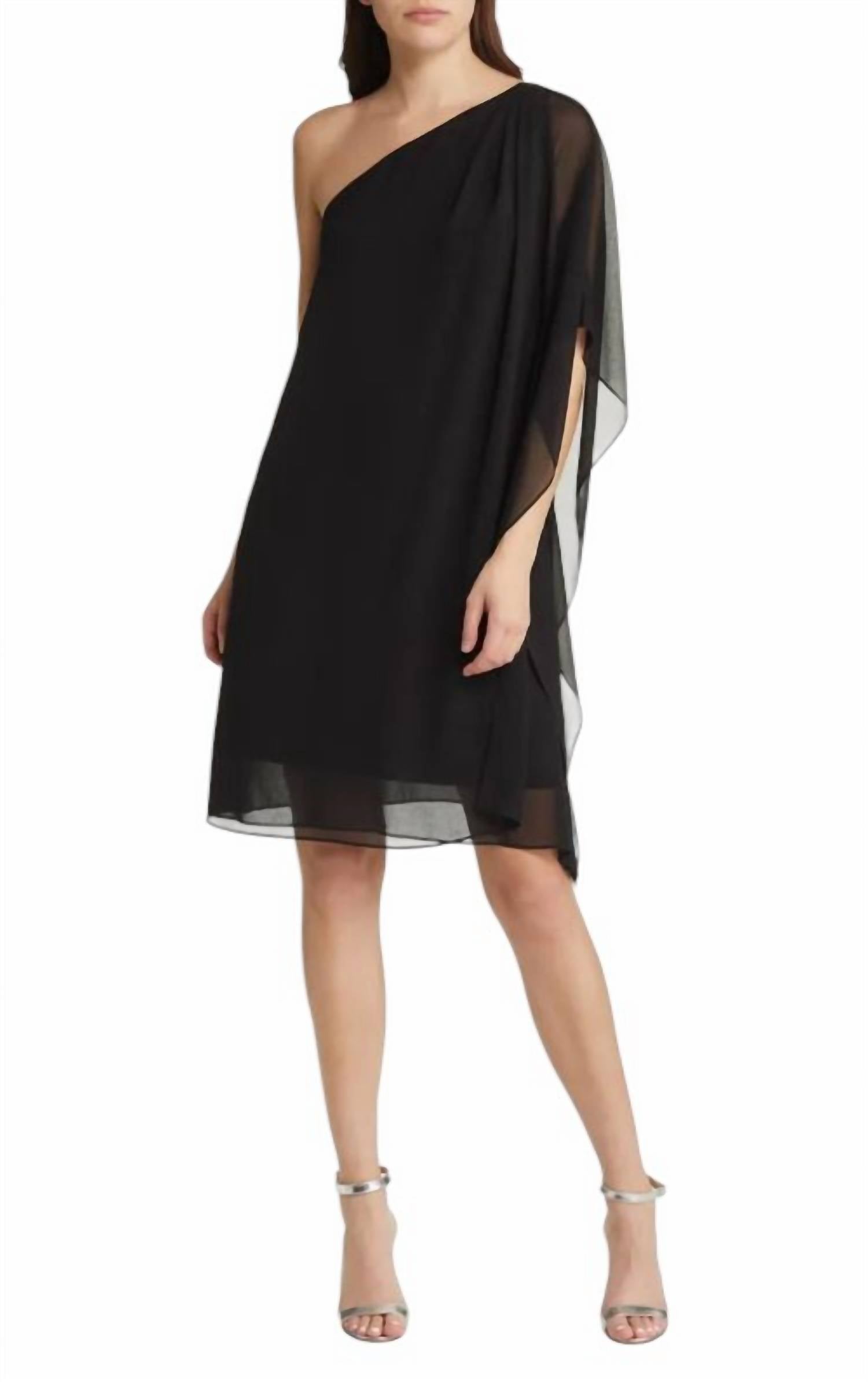 Коктейльное платье Sabrina из шифона на одно плечо черного цвета Kobi Halperin
Коктейльное платье Sabrina из шифона на одно плечо черного цвета Kobi Halperin