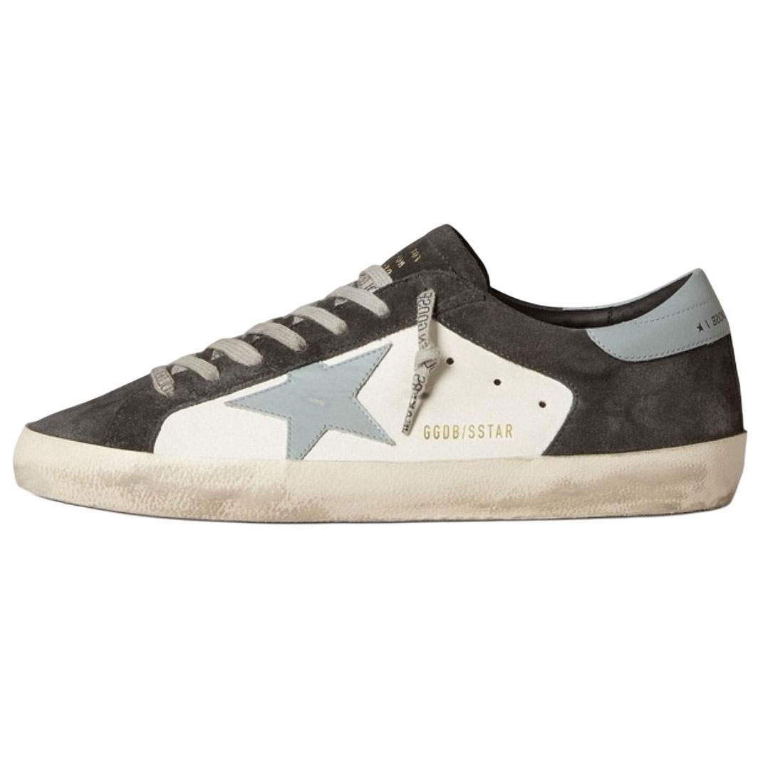 Golden Goose Низкие мужские кроссовки для скейтбординга Super Star, цвет: сине-серый 
Golden Goose Низкие мужские кроссовки для скейтбординга Super Star, цвет: сине-серый
