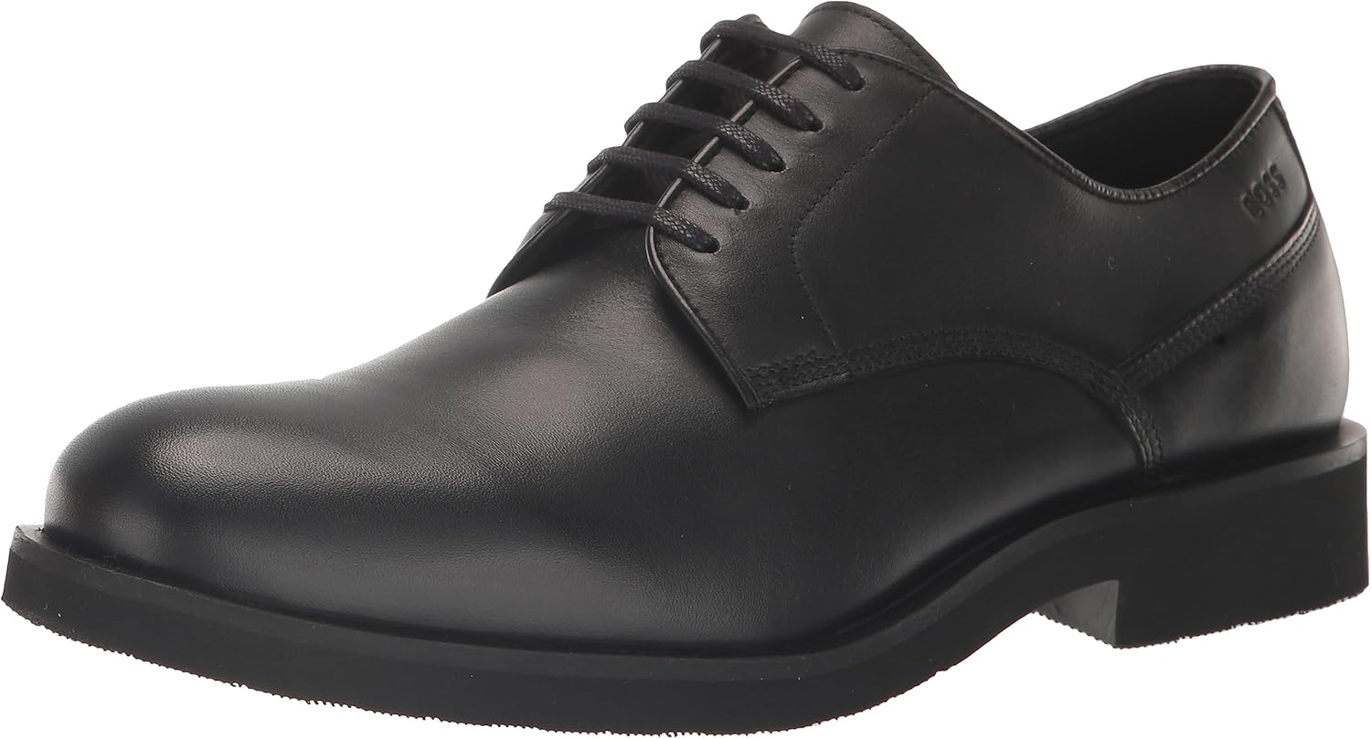 BOSS Мужские гладкие кожаные дерби оксфорды, Black Oil
BOSS Мужские гладкие кожаные дерби оксфорды, Black Oil