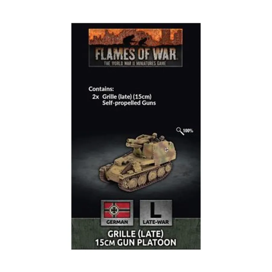 Решетка (поздняя) 15см Gun Взвод, Flames of War - WWII - German - Artillery, AA, AT & AFV's (4th Edition)
Решетка (поздняя) 15см Gun Взвод, Flames of War - WWII - German - Artillery, AA, AT & AFV's (4th Edition)