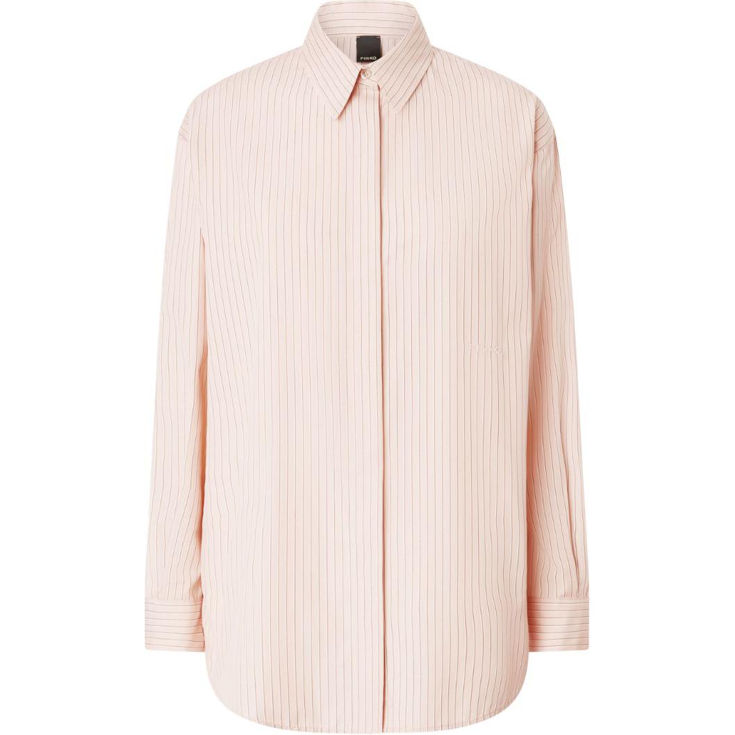Оверсайз полосатая поплиновая рубашка PINKO, светло-розовый
Оверсайз полосатая поплиновая рубашка PINKO, светло-розовый