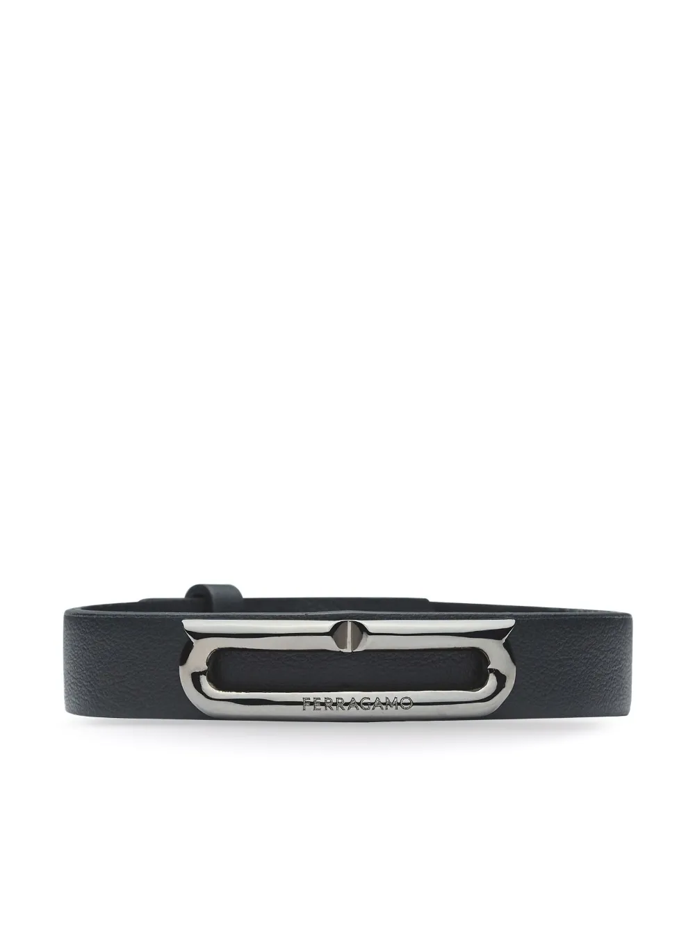 Кожаный браслет с декором Gancini Ferragamo, черный
Кожаный браслет с декором Gancini Ferragamo, черный