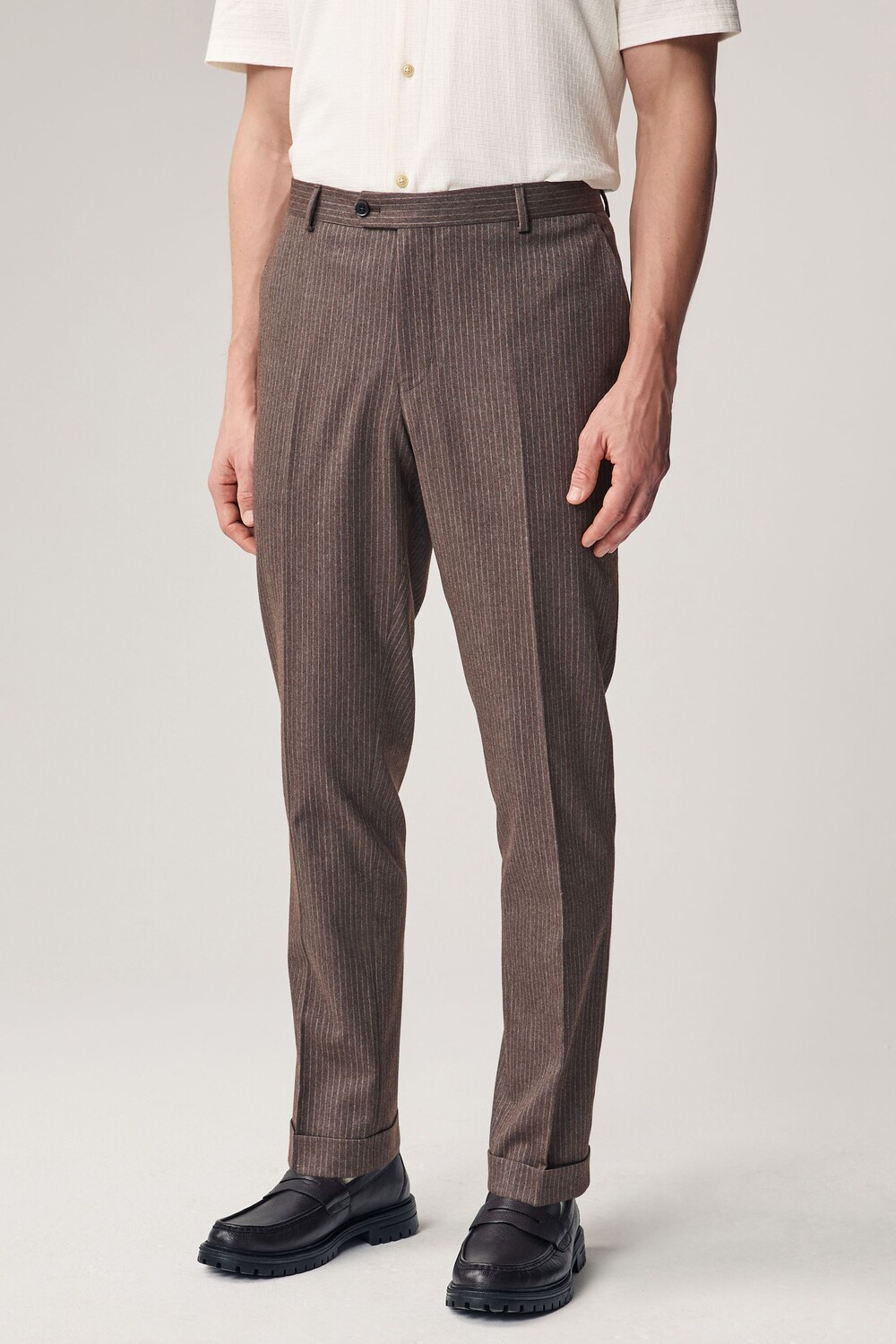 Узкие брюки в полоску Next, коричневый
Узкие брюки в полоску Next, коричневый