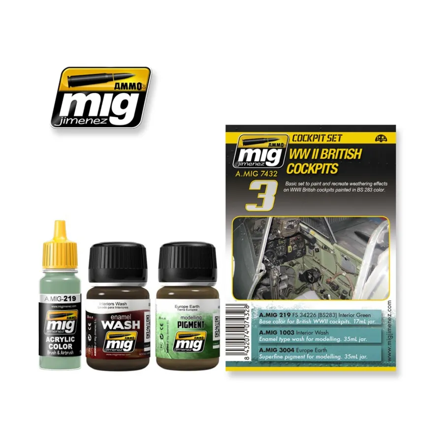 Комплект британской кабины времен Второй мировой войны, Acrylic Paint Sets
Комплект британской кабины времен Второй мировой войны, Acrylic Paint Sets